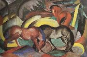 Franz Marc Three Horses (mk34) oil painting on canvas